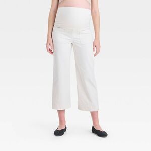 NWT Isabel Maternity by Ingrid & Isabel White Wide Leg Pants